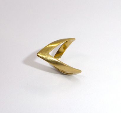 BAGUE ESCLAVE en or jaune 18K (750/°°) TD:...
