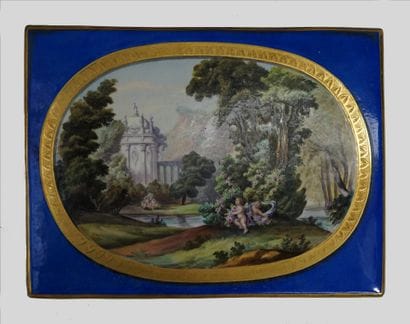 Decorative polychrome porcelain of Paris...