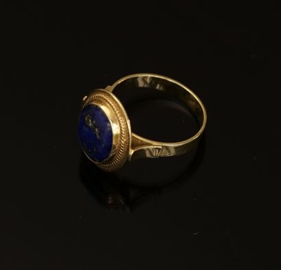 Yellow gold ring 14k (585/°°) in the antique...