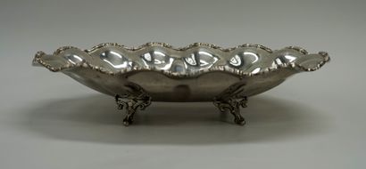 Hollow oval serving dish, silver 925/°°,...