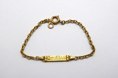 BRACELET en or jaune 18K (750/°°), maille...