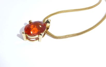 NECKLACE in 18K yellow gold (750/°°) set...