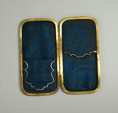 Cigar case in black lacquered cardboard,...