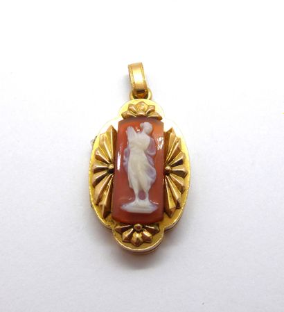 CASSOLETTE PENDANT in 18K (750/°°) yellow...