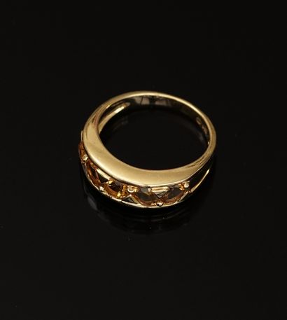JARRETIER RING in 18k yellow gold (750/°°)...