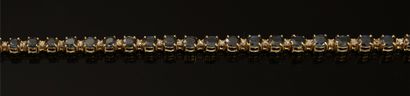 BRACELET LINE in silver gilt (vermeil) set...