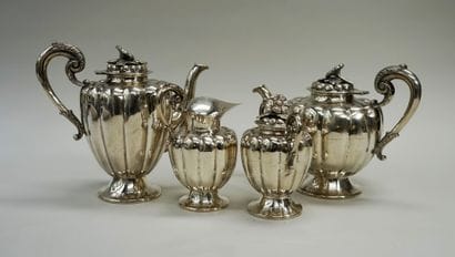 Important silver coffee and tea service 925/°°,...