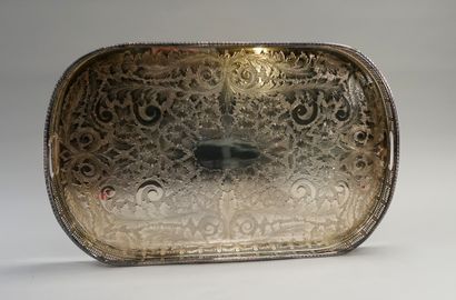 Large silver plated serving tray 