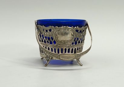 Candy bucket, the mount in silver 800/°°...