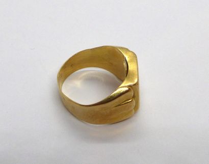 HORSE in 18K (750/°°) yellow gold, engraved...