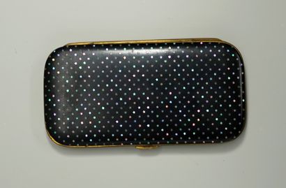 Cigar case in black lacquered cardboard,...