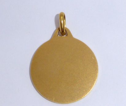 MEDAILLE D'AMOUR en or jaune 18K (750/°°)...