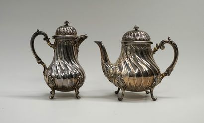 FOUQUET-LAPAR and LAPAR - 2 GLASSES, teapot...