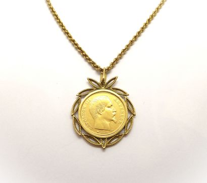PENDANT AND CHAIN in 18K (750/°°°) yellow...