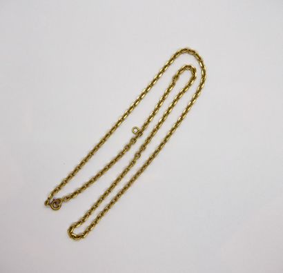 Chain in 18K yellow gold (750/°°) with forçat...