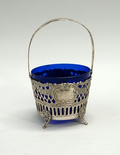 Candy bucket, the mount in silver 800/°°...