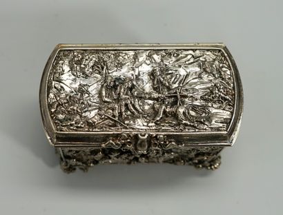 Set of 3 boxes in silver plated metal: one...