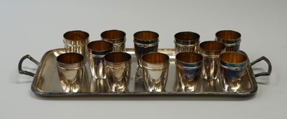 LIQUEUR SERVICE in silver hallmark Minerve...