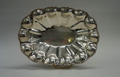 Hollow oval serving dish, silver 925/°°,...
