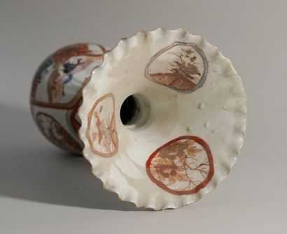 Kutani porcelain vase, decorated in cartouches....