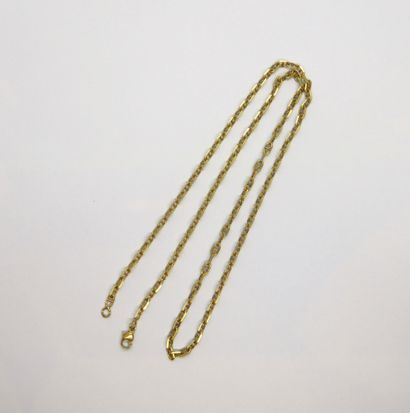 CHAIN in 18K (750/°°) yellow gold, marine...