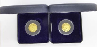 LOT de 2 PIECES en or 999/°°: Monnaie de...