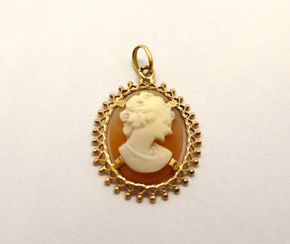 18K (750/°°) yellow gold pendant featuring...