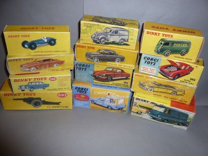 Set of 12 empty boxes: Dinky-toys; Corgi...