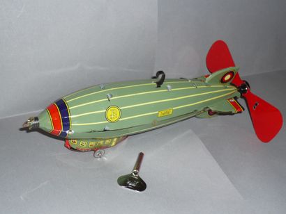 PAYA style toy in sheet metal. Airship with...