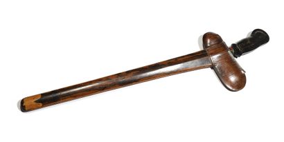 Kriss with sinuous steel blade, the carved...