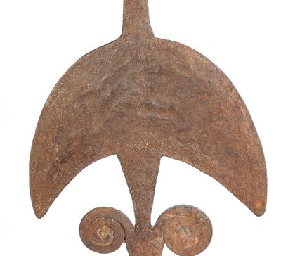 Cult object, coin in the shape of a spear,...