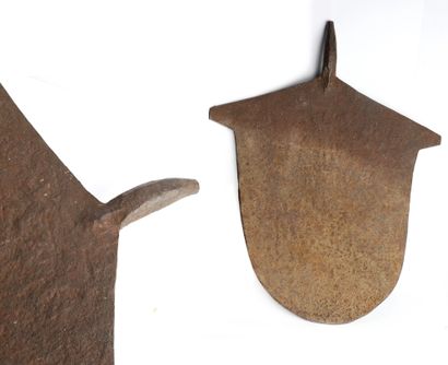 Imposing coin in wrought and hammered iron....