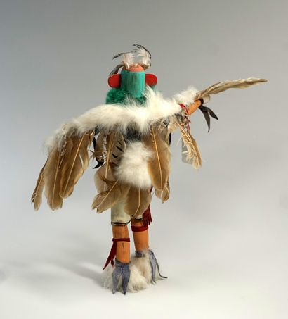 Katchina doll representing a bird man, he...