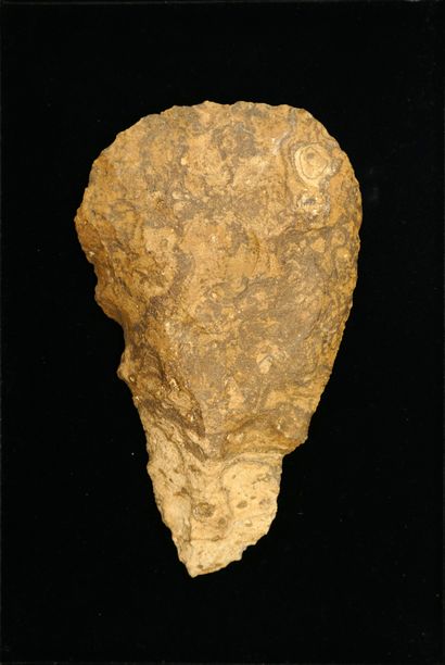 Important brown flint biface. Acheulean....