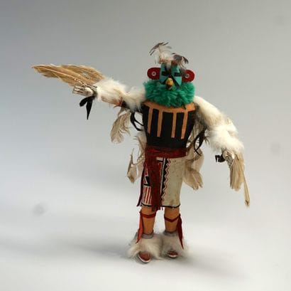 Katchina doll representing a bird man, he...