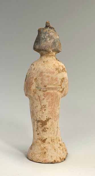 Tang style fat lady in brown terra cotta...