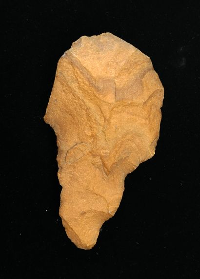 Brown quartzite lanceolate biface. Early...