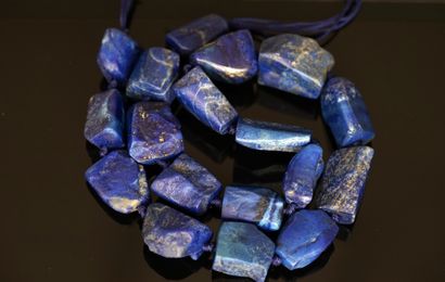 Necklace made of semi-polished stones (about...