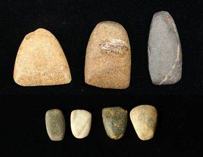 Lot of 7 polished axes from Mauritania in...