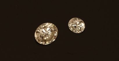 LOT de 2 diamants 0.18ct et 0.07ct taille...