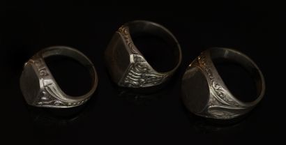 SET in silver 925/°° composed of 3 signet...