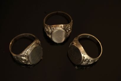 SET in silver 925/°° composed of 3 signet...