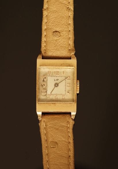 WATCH in 18K (750/°°) yellow gold LIP from...
