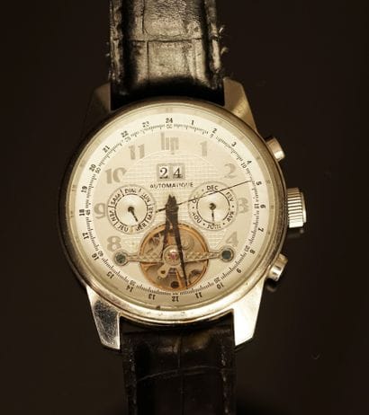 LIP - Stainless steel chronograph watch,...