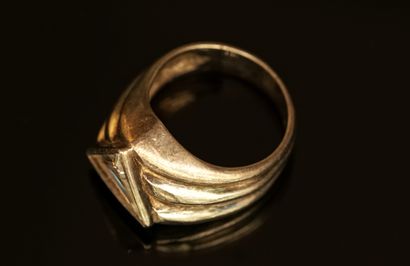 Small finger ring in silver 925/°° with gadroons,...