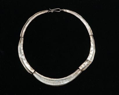 NECKLACE flat torque articulated silver 925...