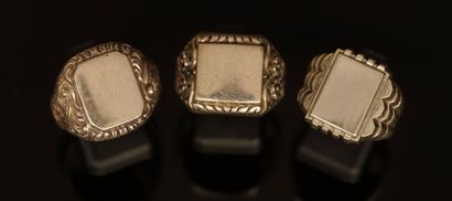 SET in silver 925/°° composed of 3 signet...