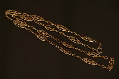 NECKLACE in 18k yellow gold (750/°°) with...
