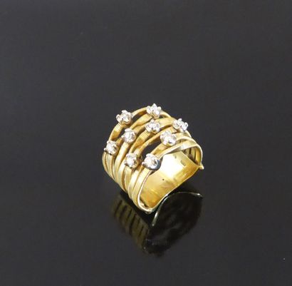 RING in 18K yellow gold (750/°°), signed...