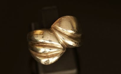 Silver ring 925/°° with godrons. TD: 54,...